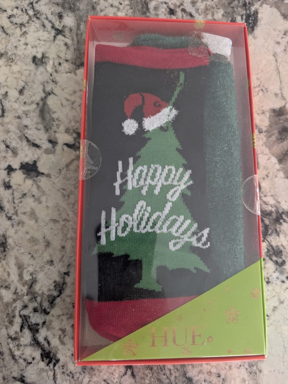 New HUE Happy Holidays Socks